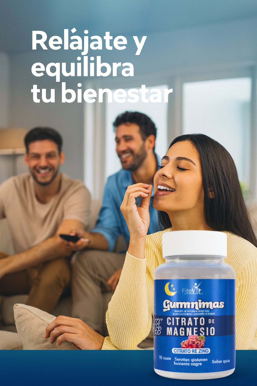 Fitovit Gummimas Citrato de Magnesio + Zinc – Relajación, Fuerza y Bienestar 🍇