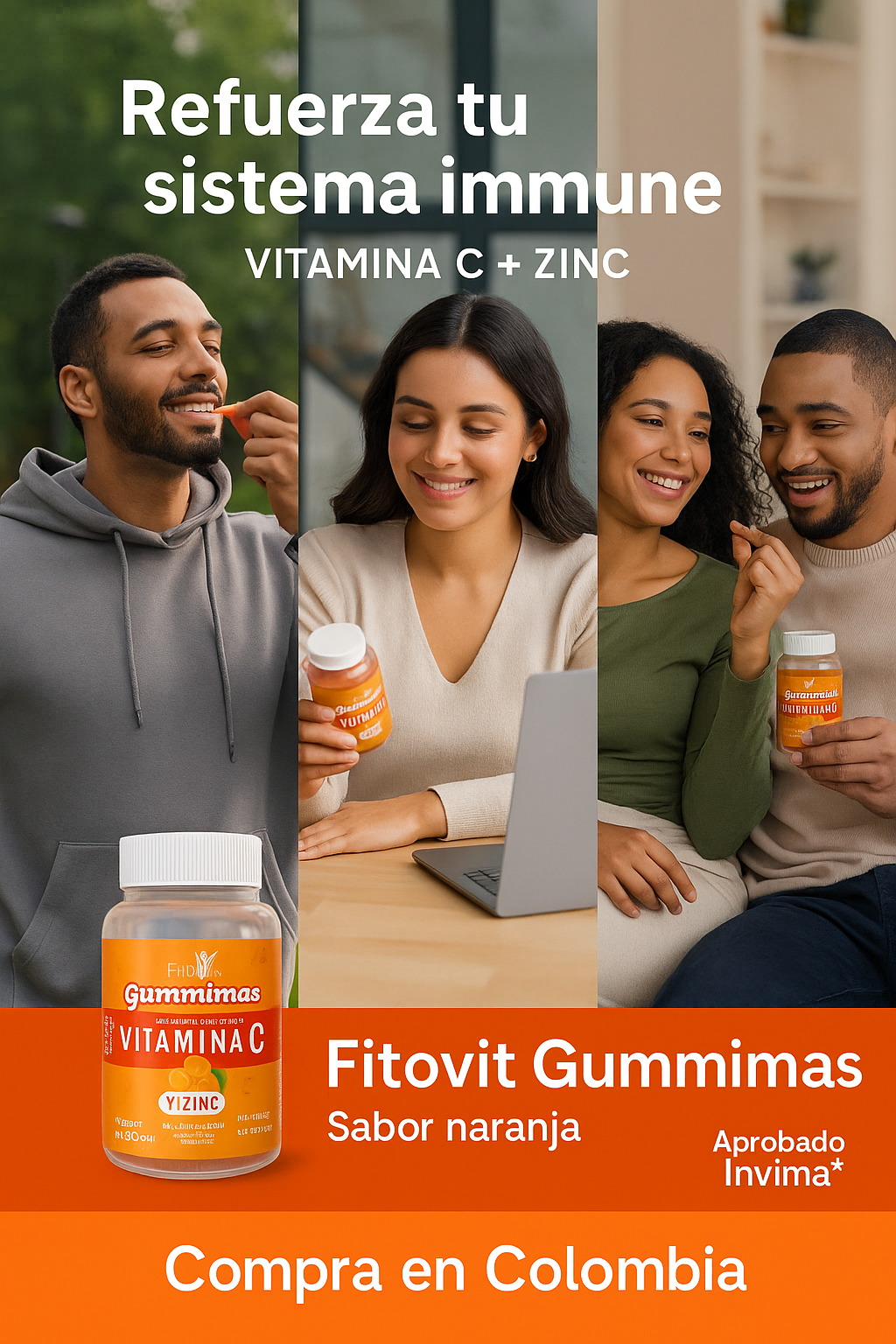 Fitovit Gummimas Vitamina C + Zinc – Defensas y Energía Diaria 🍊💪