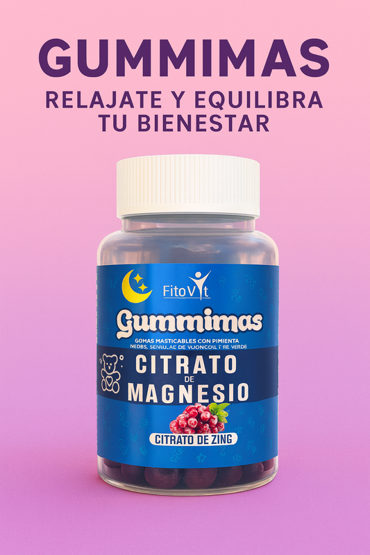 Fitovit Gummimas Citrato de Magnesio + Zinc – Relajación, Fuerza y Bienestar 🍇